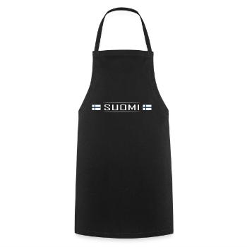 Suomi Pays Finlande Scandinavie Vacances Voyage - Tablier de cuisine - noir - Devant - AI Model Male 185 dark (185cm)