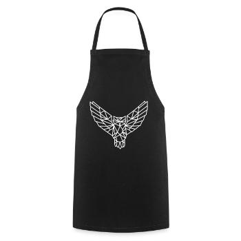 Owl Geometric Line - Cooking Apron - black - Front - AI Model Male 185 dark (185cm)