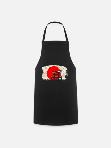 Japanese architecture - Cooking Apron - black