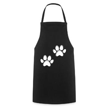Pattes de chien - Tablier de cuisine - noir - Devant - AI Model Male 185 dark (185cm)