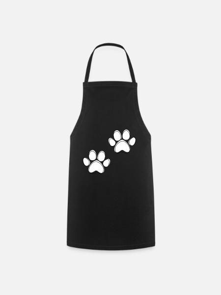 Pattes de chien - Tablier de cuisine - noir