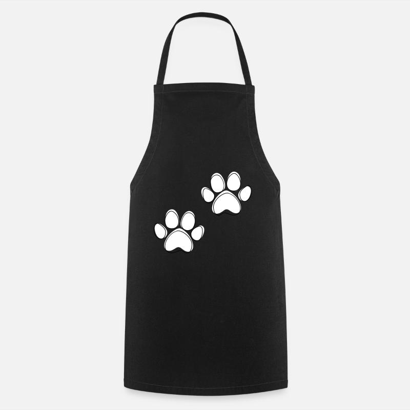 Pattes de chien - Tablier de cuisine - noir