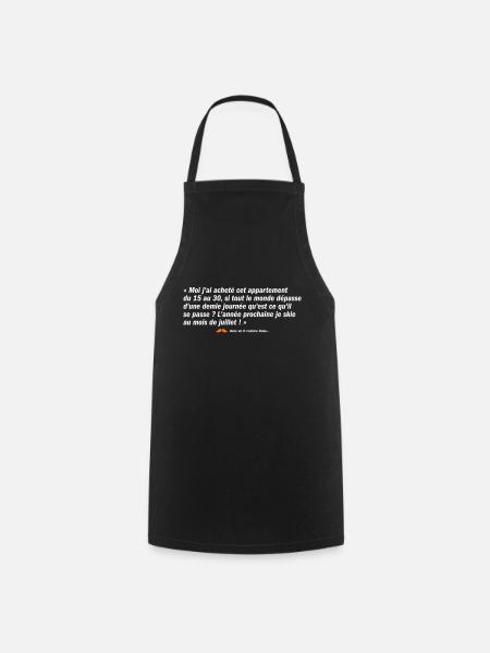 Je skie au mois de juillet ! - Tablier de cuisine - noir