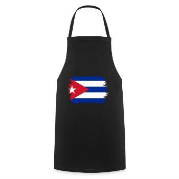 Cuba Flag Caribbean Holiday Cuba Travel Havana - Cooking Apron - black - Front - AI Model Male 185 dark (185cm)