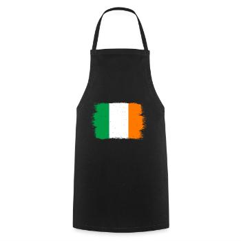 Ireland Flag Vintage Irish Flag Dublin - Cooking Apron - black - Front - AI Model Male 185 dark (185cm)