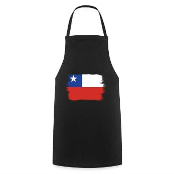 Chili Drapeau Amérique du Sud Drapeau Chili Vintage - Tablier de cuisine - noir - Devant - AI Model Male 185 dark (185cm)