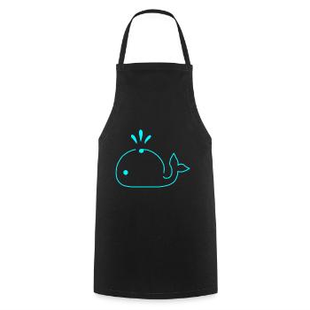 Dolphin Choice Bleu doux - Tablier de cuisine - noir - Devant - AI Model Male 185 dark (185cm)