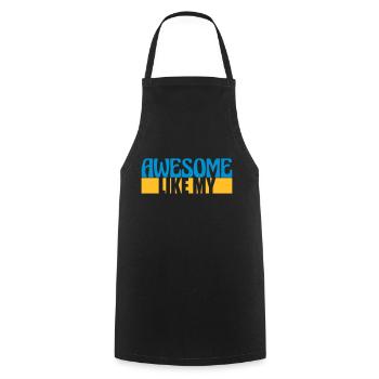 Template Vorlage Awesome Like - Cooking Apron - black - Front - AI Model Male 185 dark (185cm)
