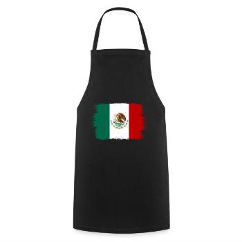 Mexique Drapeau Mexicain Drapeau Mexique Amérique du Sud - Tablier de cuisine - noir - Devant - AI Model Male 185 dark (185cm)