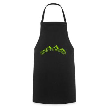 To the mountains quote - Cooking Apron - black - Front - AI Model Male 185 dark (185cm)