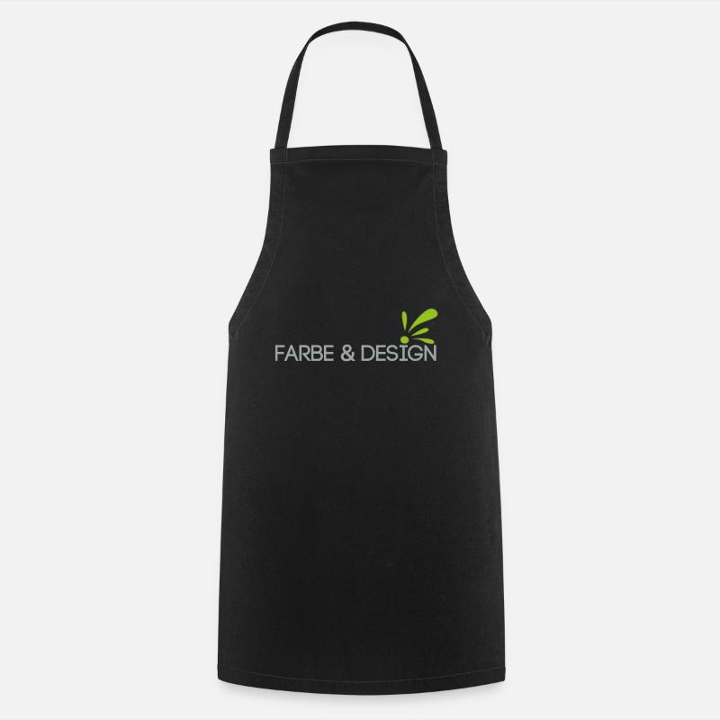 Farbe und Design mit Tropfen - Kochschürze - Schwarz