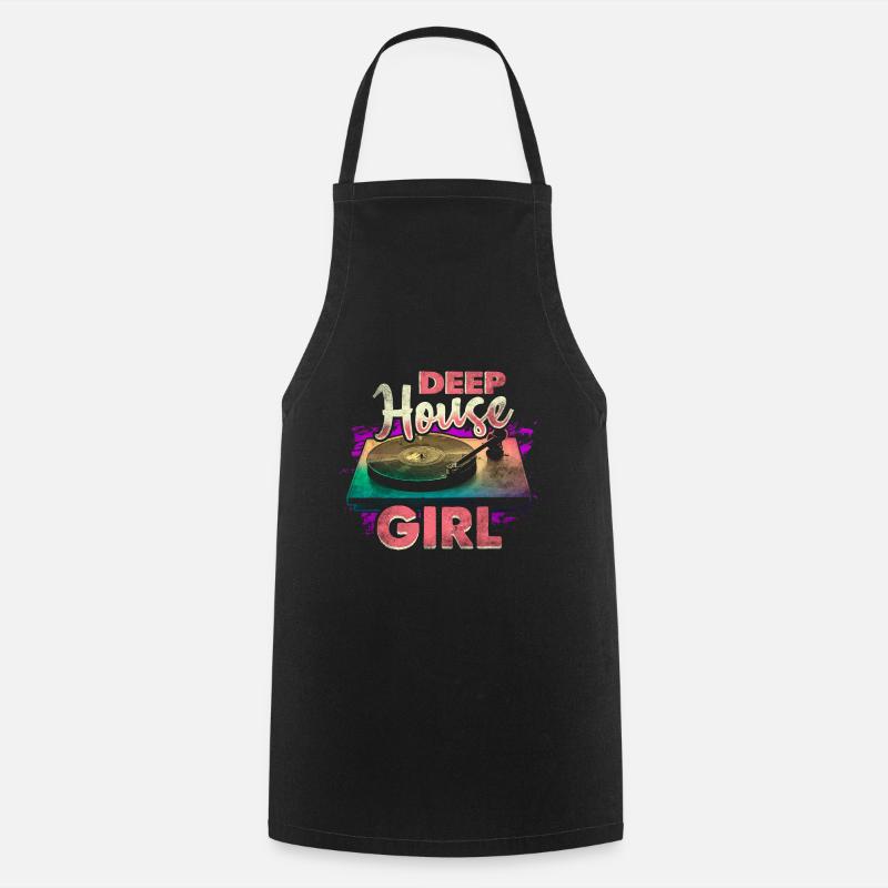 Deep House Music - Cooking Apron - black