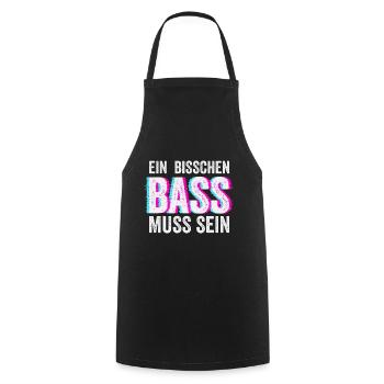 Bass Muss Sein Techno Rave Club Electro Raver - Kochschürze - Schwarz - Vorne - AI Model Male 185 dark (185cm)