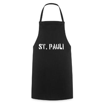 Hamburg St. Pauli - Kochschürze - Schwarz - Vorne - AI Model Male 185 dark (185cm)