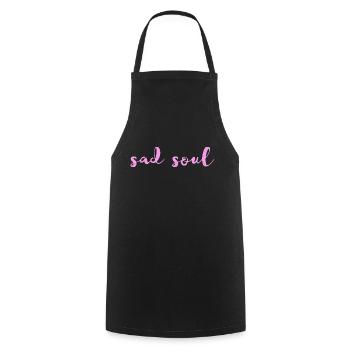 Sad Soul - Cooking Apron - black - Front - AI Model Male 185 dark (185cm)