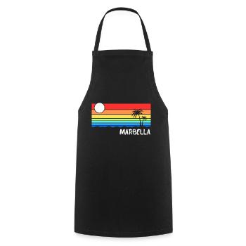 Marbella Andalusien Spanien Costa Del Sol Idee - Kochschürze - Schwarz - Vorne - AI Model Male 185 dark (185cm)