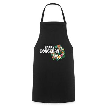 Happy SongCrane Fest Thailand - Cooking Apron - black - Front - AI Model Male 185 dark (185cm)