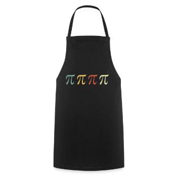 Pi rétro vintage - Tablier de cuisine - noir - Devant - AI Model Male 185 dark (185cm)