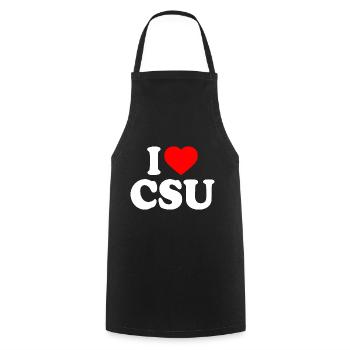I love csu - Kochschürze - Schwarz - Vorne - AI Model Male 185 dark (185cm)