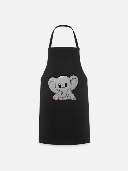 Elephant baby elephant Babyfant - Cooking Apron - black