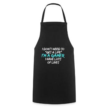 I’m a Gamer - Tablier de cuisine - noir - Devant - AI Model Male 185 dark (185cm)