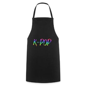 K-POP - Kochschürze - Schwarz - Vorne - AI Model Male 185 dark (185cm)