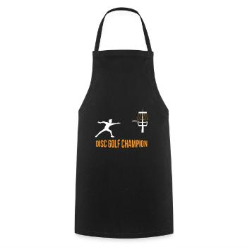 Disc golf - Cooking Apron - black - Front - AI Model Male 185 dark (185cm)
