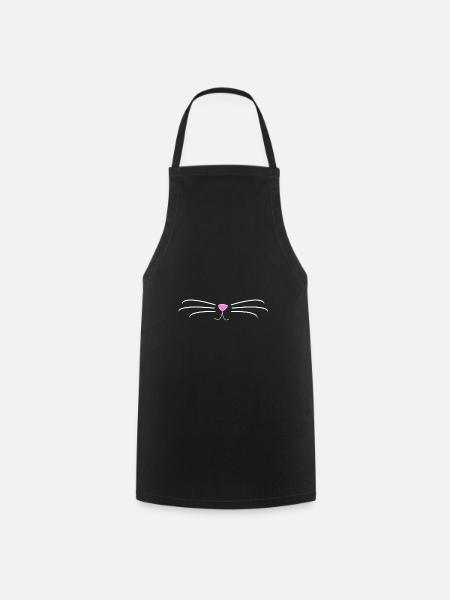 Chat, chat, cadeau, propriétaire de chat - Tablier de cuisine - noir