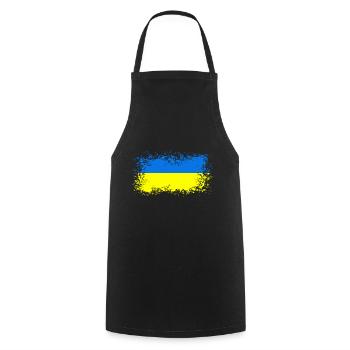Ukraine flag Ukrainian gift idea - Cooking Apron - black - Front - AI Model Male 185 dark (185cm)