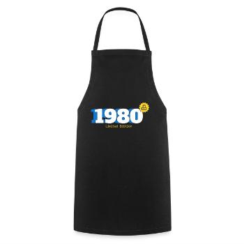 Retro 1980 Limited Edition - Kochschürze - Schwarz - Vorne - AI Model Male 185 dark (185cm)