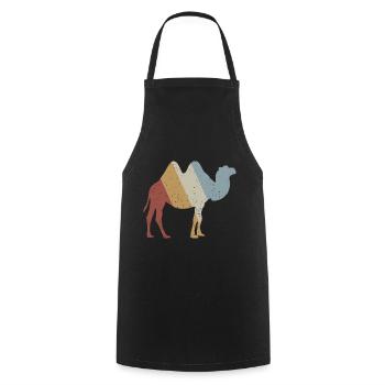 Camel Retro Style Vintage - Cooking Apron - black - Front - AI Model Male 185 dark (185cm)