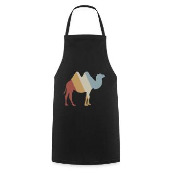 Camel Retro Style Vintage - Cooking Apron - black - Front - AI Model Male 185 dark (185cm)