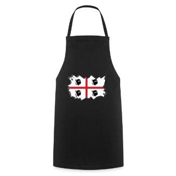 Sardinia Flag Sardinian Flag Sardegna Flag - Cooking Apron - black - Front - AI Model Male 185 dark (185cm)