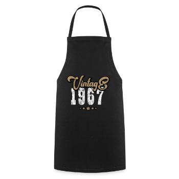 Jahrgang 1967 geboren Geburtstag Retro Geschenk - Kochschürze - Schwarz - Vorne - AI Model Male 185 dark (185cm)