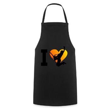 Women's Electric Guitar Men Acoustic Guitar - Cooking Apron - black - Front - AI Model Male 185 dark (185cm)
