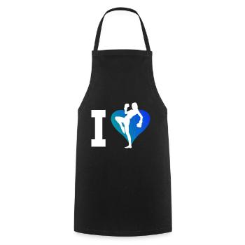 Women's Kickboxing Men's Kickboxing Kickboxer - Cooking Apron - black - Front - AI Model Male 185 dark (185cm)