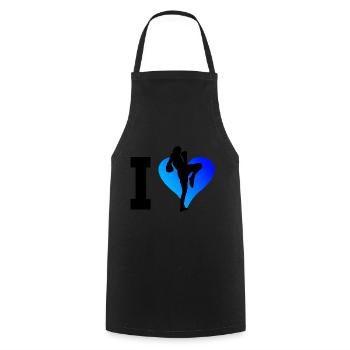 Thai Boxing Women Muay Thai Thai Boxer Men - Cooking Apron - black - Front - AI Model Male 185 dark (185cm)
