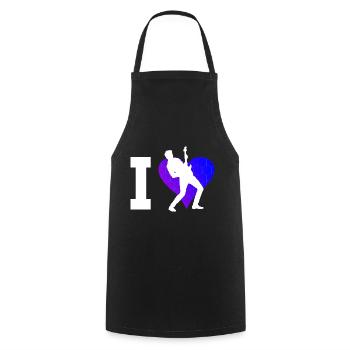 Guitar Electric guitar electronic guitar Guitar - Cooking Apron - black - Front - AI Model Male 185 dark (185cm)