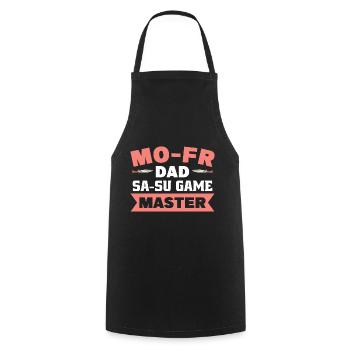 LARP live-action role-playing game - Cooking Apron - black - Front - AI Model Male 185 dark (185cm)