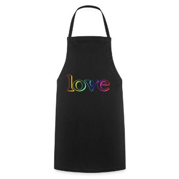 love - Kochschürze - Schwarz - Vorne - AI Model Male 185 dark (185cm)