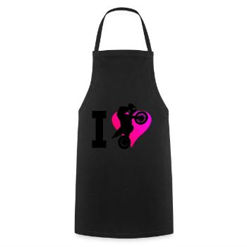 Motocross Dirt Bike Dirt Biker Men's Dirt Bike - Cooking Apron - black - Front - AI Model Male 185 dark (185cm)