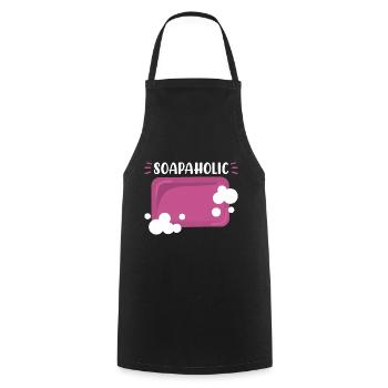 Homemade Soap House-Wife Hobby Crafting - Cooking Apron - black - Front - AI Model Male 185 dark (185cm)