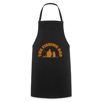 The Fishing Dad With Daughter Fishing Brown - Cooking Apron - black - Front - AI Model Male 185 dark (185cm)