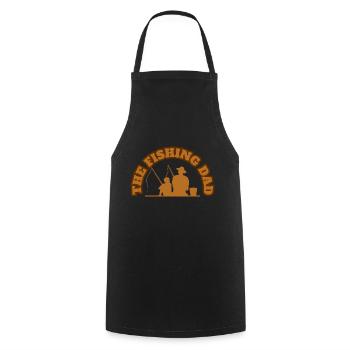 The Fishing Dad With Son Brown - Cooking Apron - black - Front - AI Model Male 185 dark (185cm)