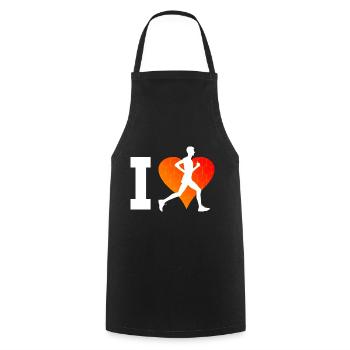 Men's Cross Country Running Running Running - Cooking Apron - black - Front - AI Model Male 185 dark (185cm)