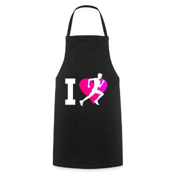 Women's Running Running Running Jogging Men - Cooking Apron - black - Front - AI Model Male 185 dark (185cm)
