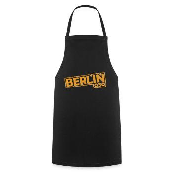 Berlin - 030 - Capitale - Allemagne - Indicatif régional - Tablier de cuisine - noir - Devant - AI Model Male 185 dark (185cm)