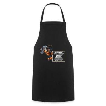 Ohne Dackel ist alles doof Dackel Halter Geschenk - Kochschürze - Schwarz - Vorne - AI Model Male 185 dark (185cm)