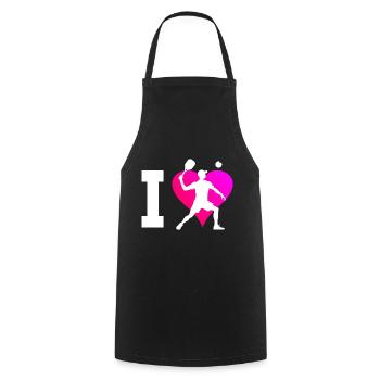 Women's Racquetball Men's Racquetball Games - Cooking Apron - black - Front - AI Model Male 185 dark (185cm)