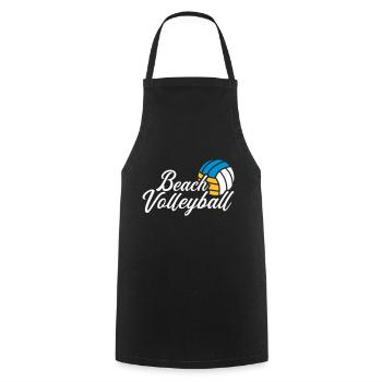 Beachvolleyball - Kochschürze - Schwarz - Vorne - AI Model Male 185 dark (185cm)